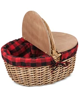 Picnic Time Country Red & Black Buffalo Plaid Picnic Basket