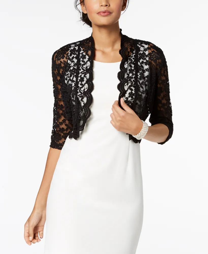 Connected Scalloped Lace Shrug