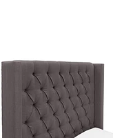 Closeout! Charcoal Monroe Ii Upholstered California King Bed, Created for Macy's