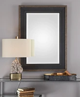 Uttermost Staveley Rustic Black-Framed Mirror