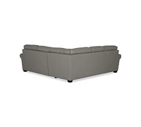 Orid 2-Pc. "L"-Shaped Leather Roll Arm Sectional , Created for Macy's