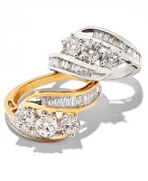 Diamond Bypass Ring in 14k White, Yellow or Rose Gold (1-1/2 ct. t.w.)