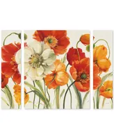 Lisa Audit 'Poppies Melody I' Multi Panel Art Set Large