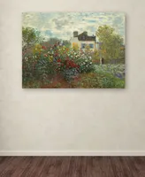 Claude Monet 'The Artist's Garden In Argenteuil' Canvas Wall Art