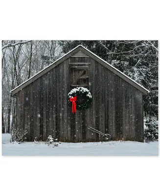 Kurt Shaffer 'Christmas Barn in the Snow' Canvas Art