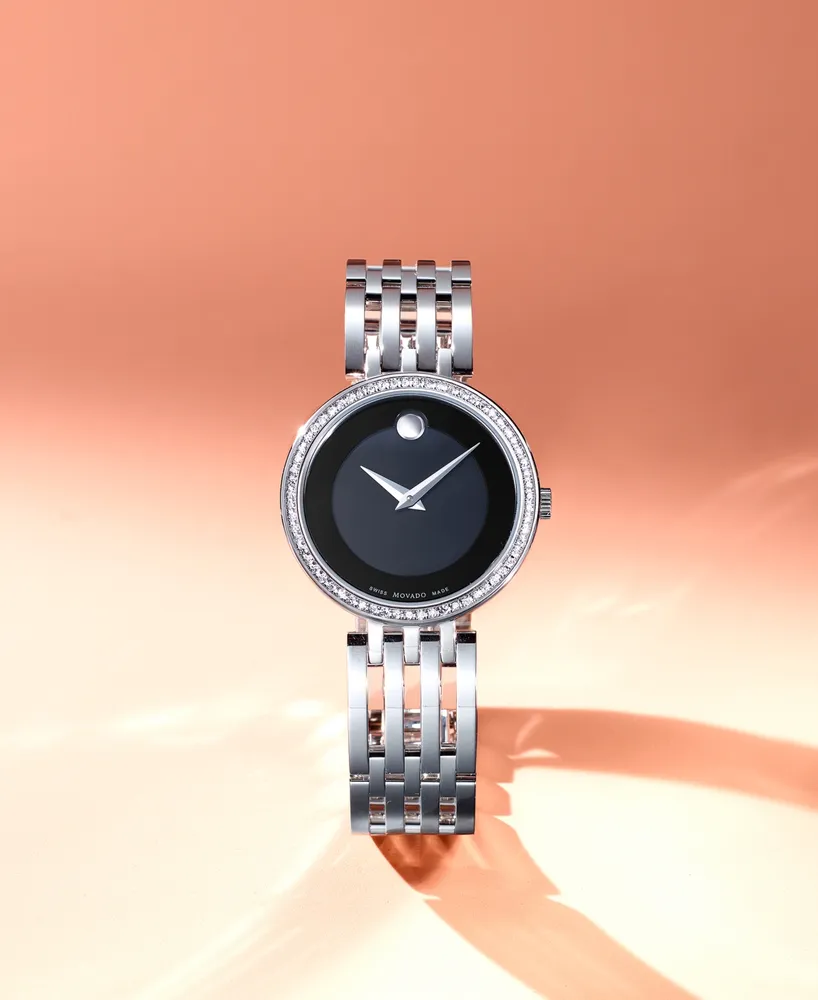 Movado Women's Swiss Esperanza Diamond (1/4 ct. t.w.) Stainless Steel Bracelet Watch 28mm 0607052