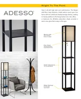 Adesso Wright Tall Shelf Floor Lamp