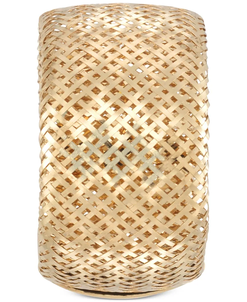 Italian Gold Openwork Mesh Stretch Ring in 14k Gold, Made in Italy
