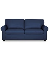 Orid 77" Leather Roll Arm Apartment Sofa, Created for Macy's