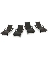 Hayden Outdoor Chaise Lounge (Set Of 4)