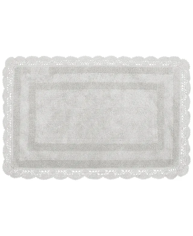 Laura Ashley Crochet Reversible Cotton Bath Rug