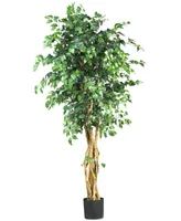 Nearly Natural 6' Artificial Palace-Style Ficus Tree