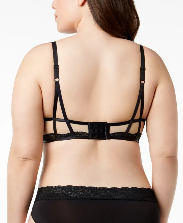 Maidenform DM9900 Love The Lift Strappy Lace Bra Black with Gentle Peach  Lace