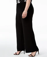 Alex Evenings Plus Wide-Leg Pants