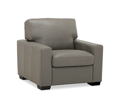 Ennia 36" Leather Armchair, Created for Macy's