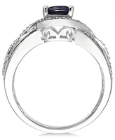 Sapphire (2-3/4 ct. t.w.) and Diamond (1/3 Ring 14k White Gold