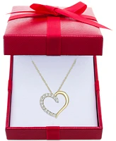 Diamond Heart Pendant Necklace (1/2 ct. t.w.) Sterling Silver, 16 inches + 2 inch extender