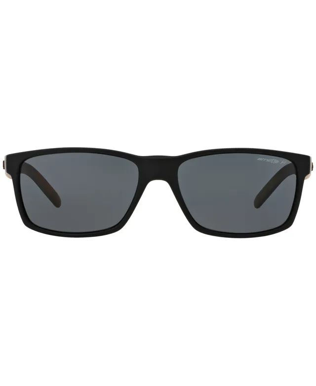 Arnette Men's Polarized AN4185-227381-59 Black Rectangle Sunglasses 並行輸入品