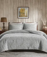 Woolrich Teton 3-Pc. Reversible Faux-Fur Full/Queen Quilt Set