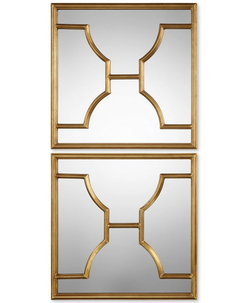 Uttermost Misa Gold Square Mirrors, Set of 2