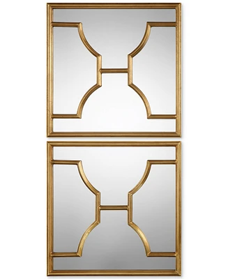 Uttermost Misa Gold Square Mirrors, Set of 2