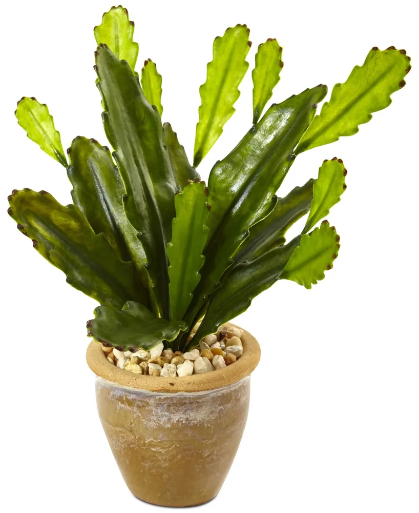 Nearly Natural 10 Cactus Succulent Artificial Plant in Planter, Green