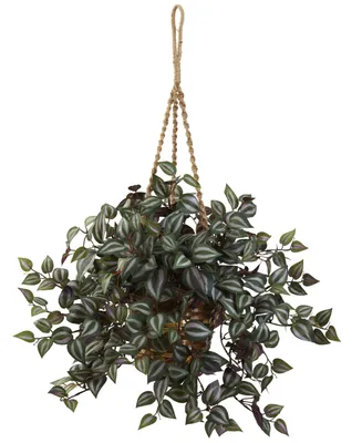 Nearly Natural Wandering Jew Artificial Plant Hanging Basket