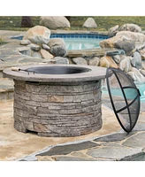 Garrin Round Wood Fire Pit