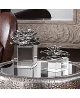 Uttermost Indian Lotus Metallic Silver Flowers, Set of 2