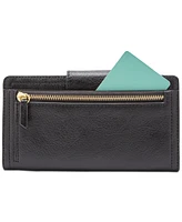 Fossil Logan Leather Rfid Tab Clutch Wallet