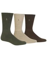 Polo Ralph Lauren 3 Pack Ribbed Cushion Foot Crew Men's Socks