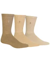 Polo Ralph Lauren 3 Pack Ribbed Cushion Foot Crew Men's Socks