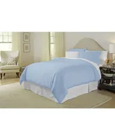 Pointehaven Solid 400 Thread Count Cotton Sateen Duvet Cover Sets