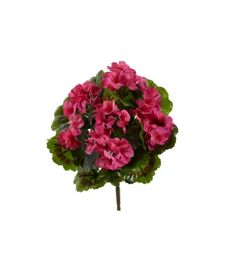 Nearly Natural 4-Pc. Geranium Uv-Resistant Indoor/Outdoor Artificial Bush Set