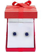 Effy Tanzanite (9/10 ct. t.w.) & Diamond (1/3 Stud Earrings 14k White Gold (Also available Ruby, Emerald Sapphire)