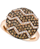 Le Vian Chocolatier Diamond Zigzag Ring (9/10 ct. t.w.) in 14k Rose Gold