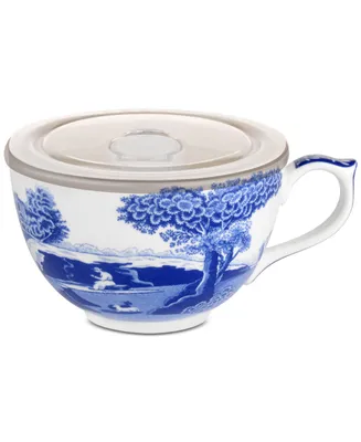 Spode Blue Italian Jumbo Cup with Lid