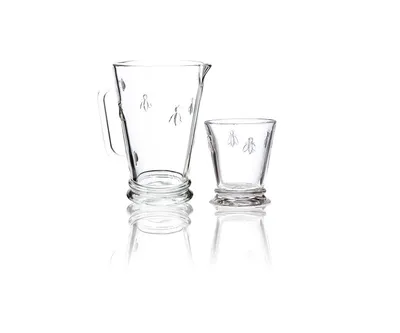 La Rochere Napoleon Bee 34-ounce Pitcher and 6 x 9-ounce Tumblers.