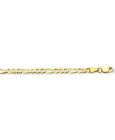 22" Figaro Link Chain Necklace (3-1/5mm) in Solid 14k Gold