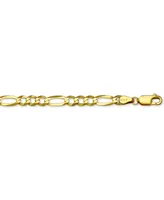 Italian Gold Figaro Link 24" Chain Necklace (5mm) in Solid 14k Gold
