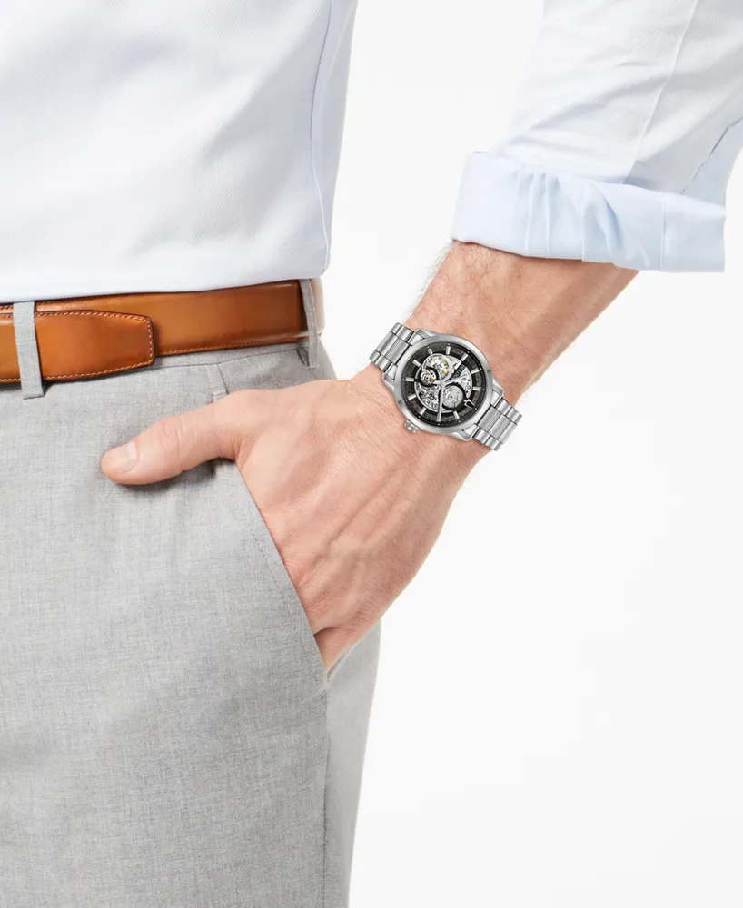 Bulova Men's Automatic Sutton Stainless Steel Bracelet Watch 43mm