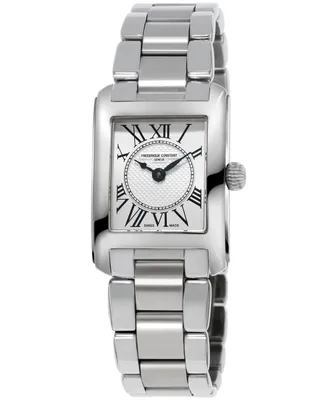 Frederique Constant Women's Swiss Carree Stainless Steel Bracelet Watch 23x21mm