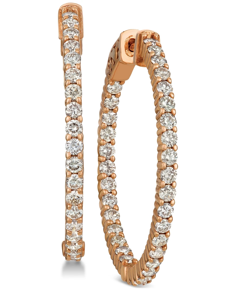 Le Vian Nude Diamond In & Out Hoop Earrings (2 ct. t.w.) in 14k Rose Gold (also in Yellow Gold and White Gold)