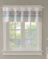 Madison Park Dawn Rod Pocket Printed Pieced Cotton Valance, 50" x 18"