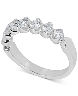 Certified Diamond Scalloped Ring (1 ct. t.w.) 14k White Gold