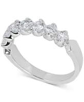 Certified Diamond Scalloped Ring (1 ct. t.w.) 14k White Gold