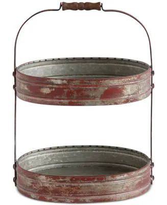 Two-Tier Red Tray
