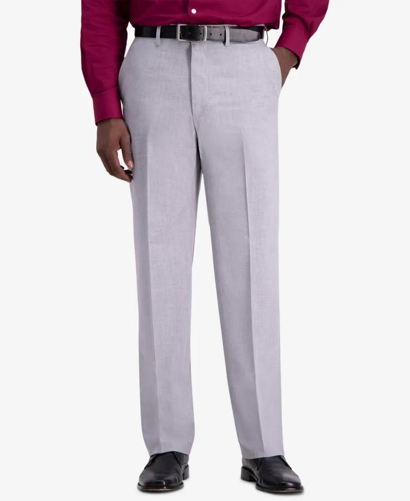 J.m. Haggar Men's 4-Way Stretch Classic Fit Flat Front Dress Pant