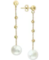 Effy Cultured Freshwater Pearl (8mm) Beaded Drop Earrings in 14k Gold