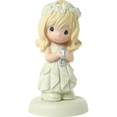 May His Light Shine In Your Heart Girl First Communion Figurine